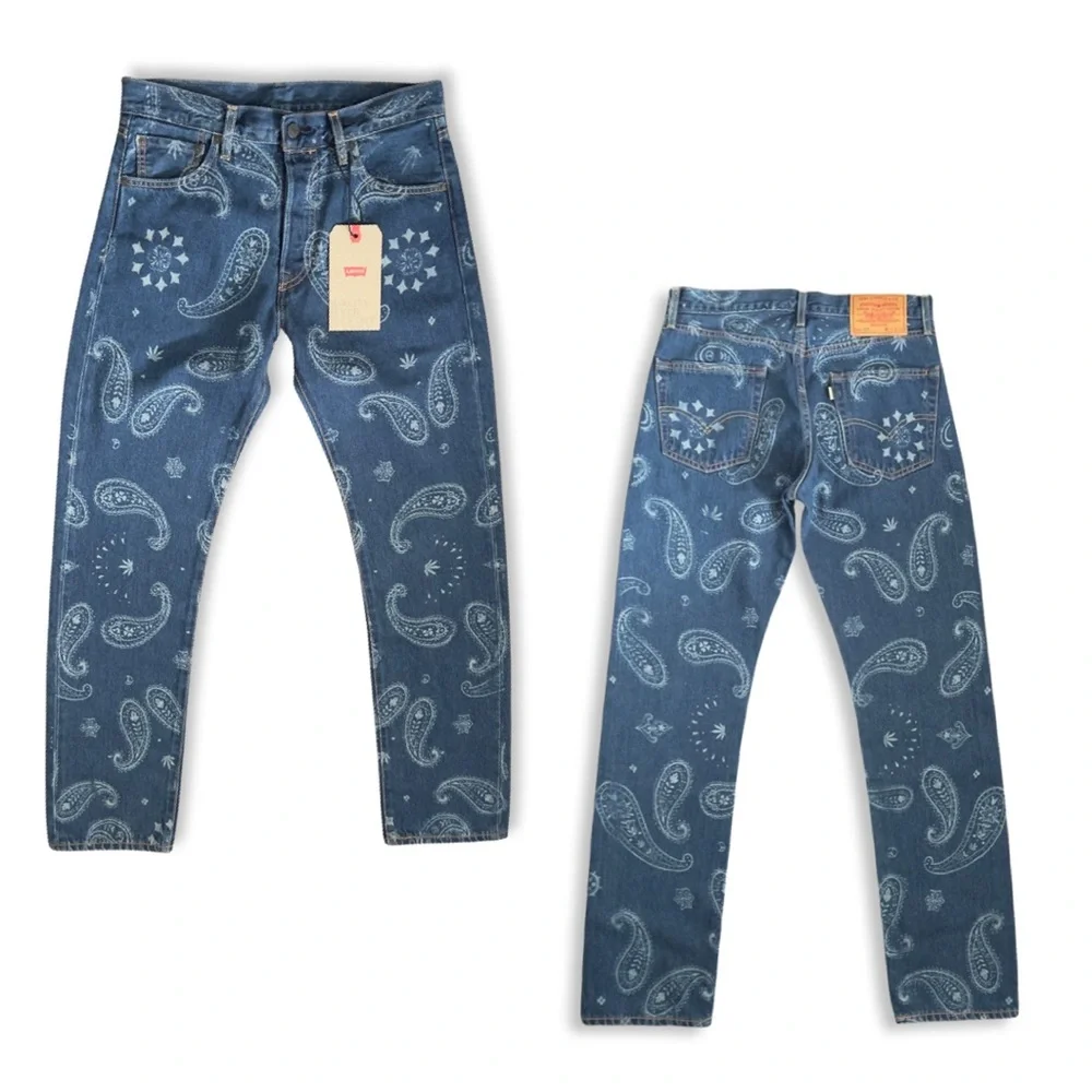 Levi’s X Snoop Dogg Lot 420 Unreleased Premium 501 Paisley Hemp Jean - Picture 16 of 16